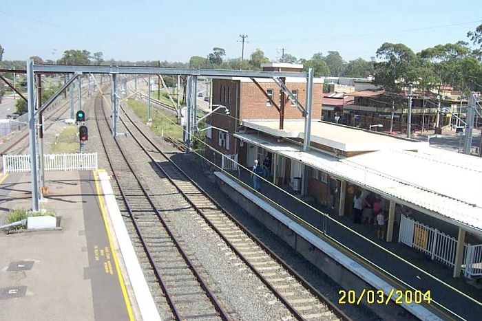 
The view looking west from the footbridge.
