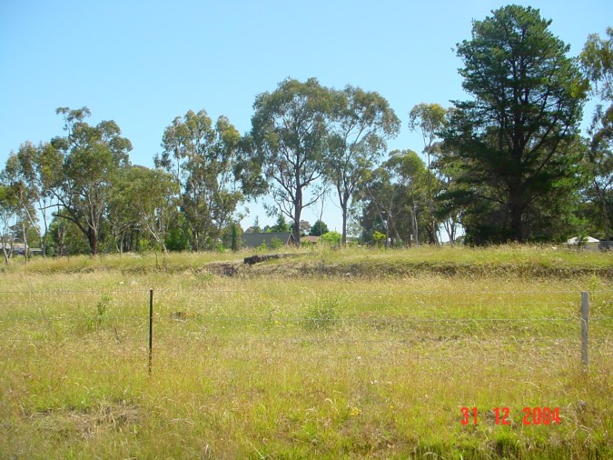 
The low bank is all that remains of the station.
