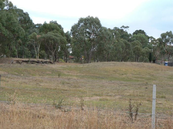 A closer view of the remains of the platform.