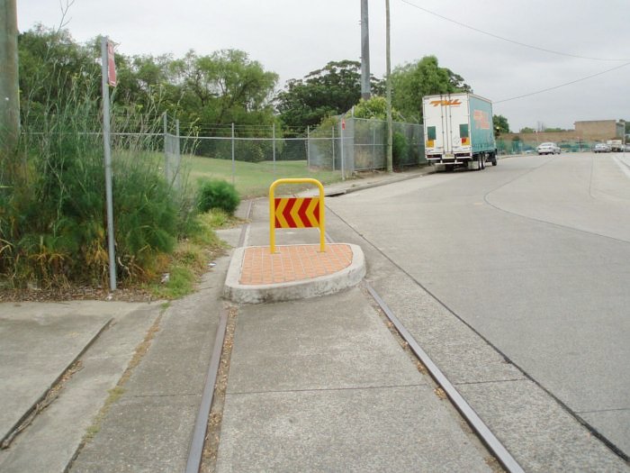 The remains of a former industrial siding near Brodie Street, Rydalmere.