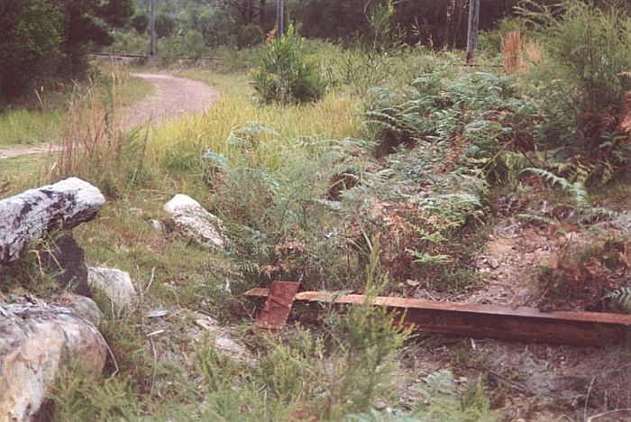 
The fallen 17 mile post, which would have been just beyond the location
of the one-time Scouts Platform.
