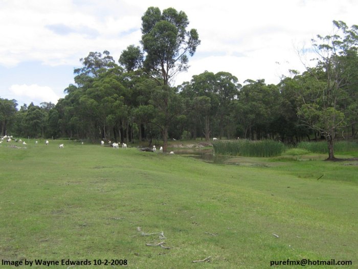 A view of the formation and dam near the former colliery location.