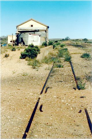 The view looking east towards the station remains.