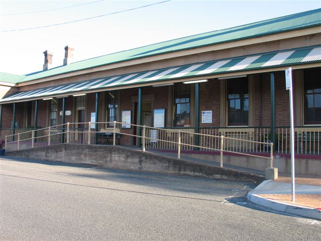 
The road-side view of the station.
