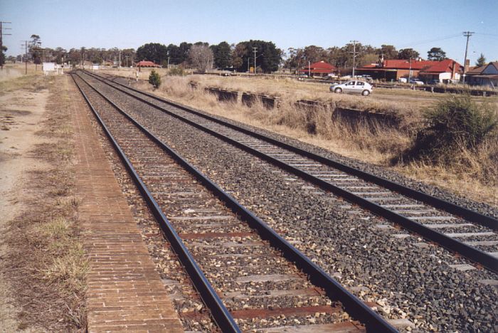 
The view from the well-preserved up platform at the remains of the
down platform.
