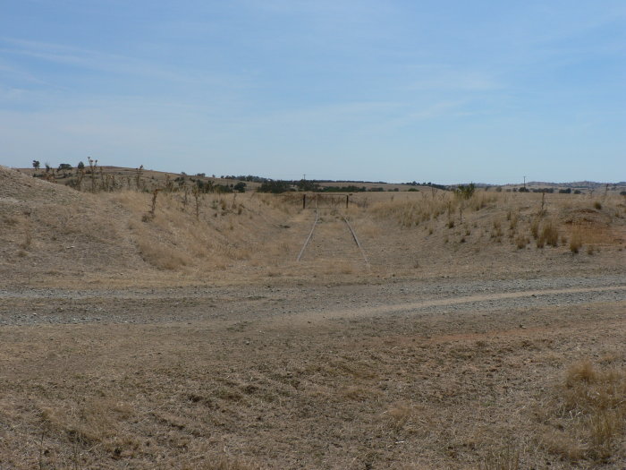 The one-time short wooden platform was located somewhere the gate.