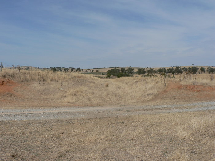 The view looking south towards Galong.