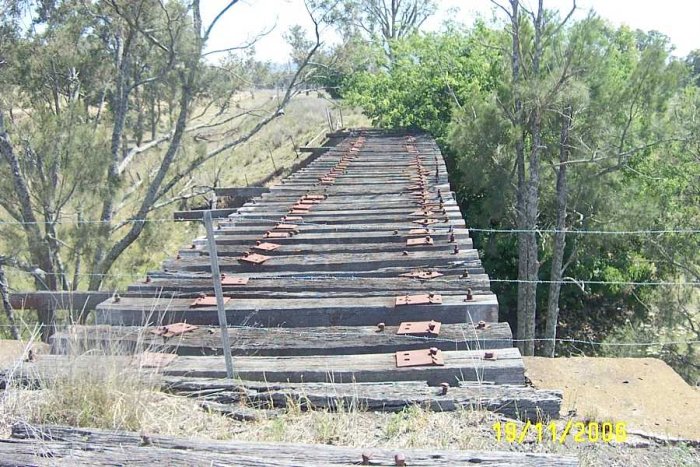 The trestle bridge across Muscle Creek is still very intact.