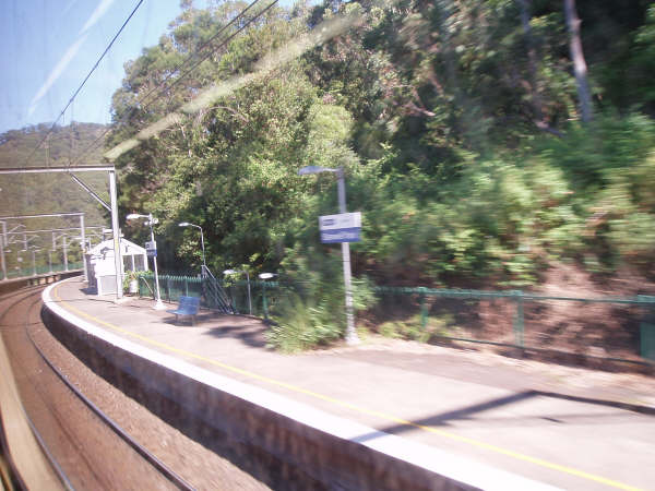 The view looking south from a south-bound train.