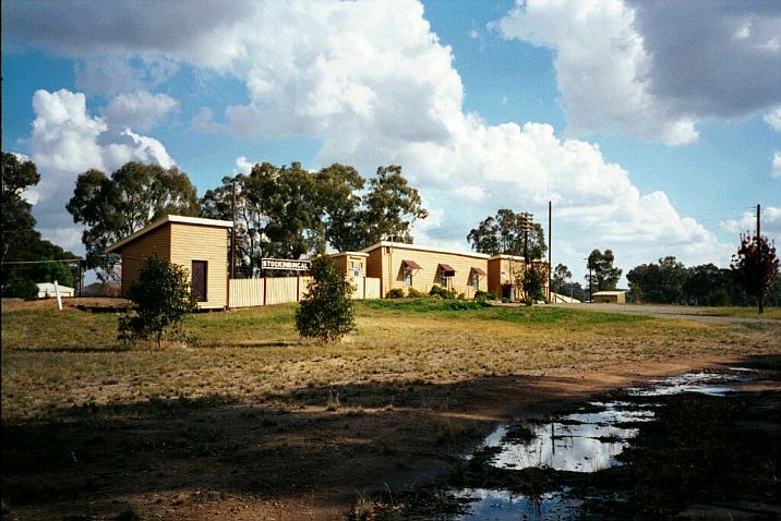 
The station basks in temporary sunshine, in this view from the road.
