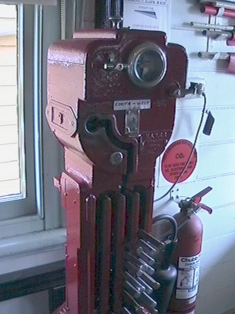 
A close-up of the staff instrument for the Stockinbingal - Cootamundra West section.
