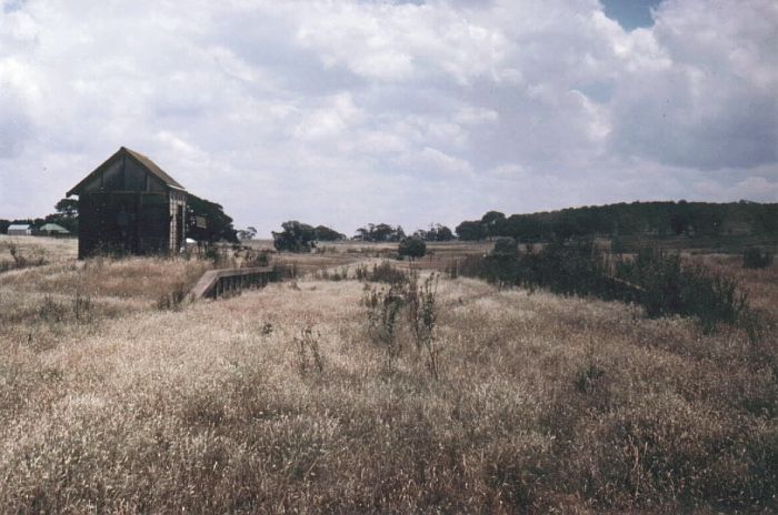 
The view looking back towards Roslyn, showing the station and overgrown loading
bank.
