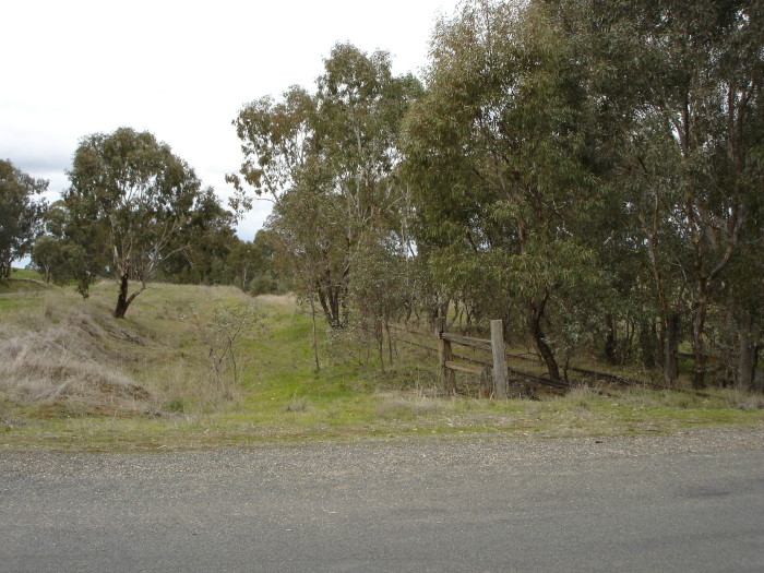 Little trace remains, in this view looking down through the location.