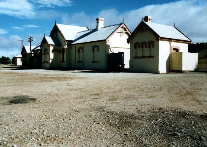 
The road-side view of the station building.
