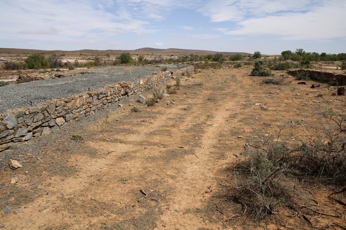 The remains of the  former passenger platform.