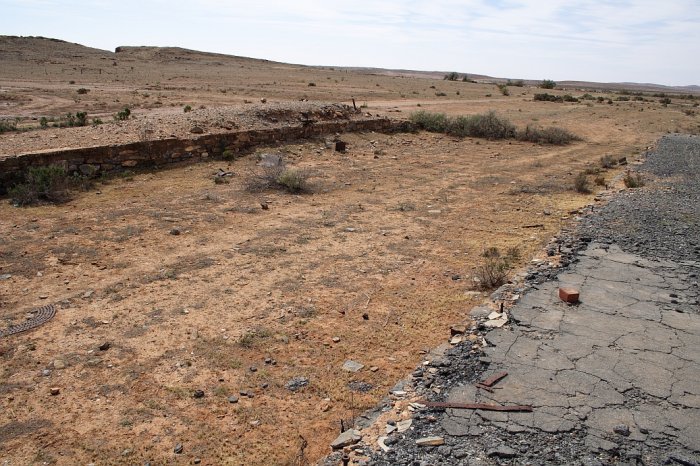 The goods platform (left) and passenger platform (right).