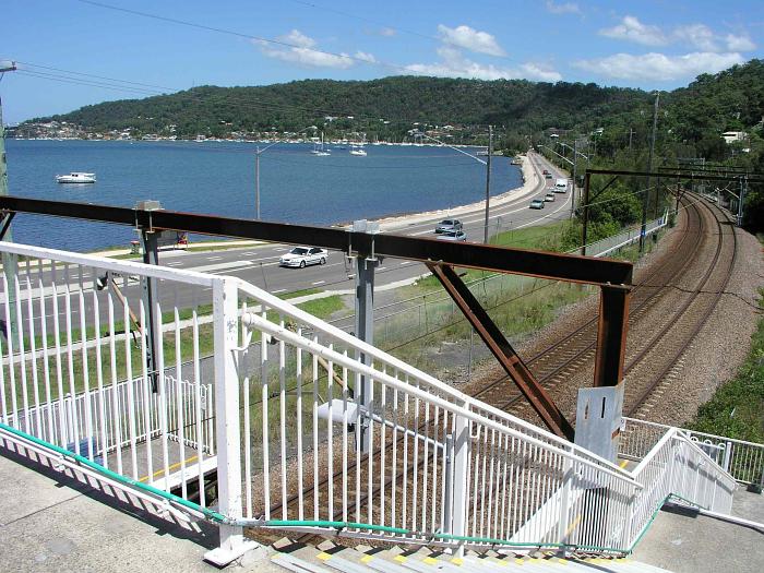 
The view from the footbridge looking across at the nearby Brisbane Waters.
