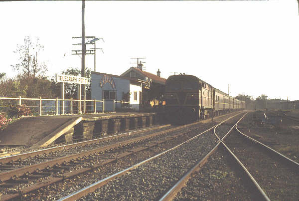 The view looking south as a north-bound passenger service passes through.