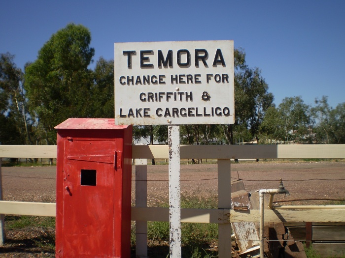 Another obsolete sign at the station.