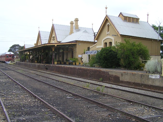 
The view looking north across to the station.
