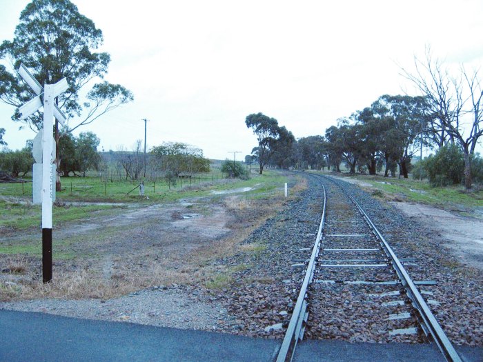 The view looking north beyond the location.