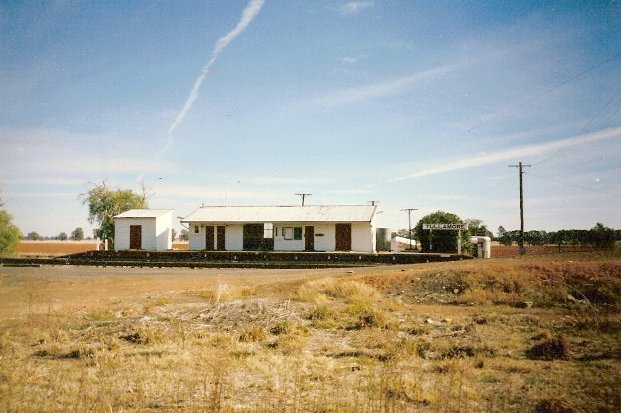 The view looking across at the station buildings.