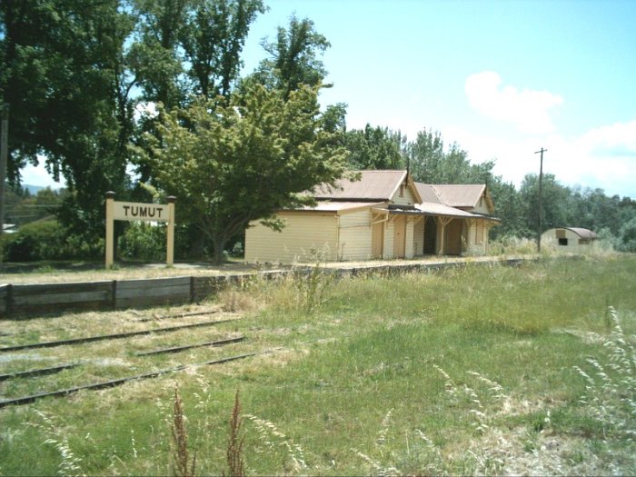 The view looking across towards the station and the end of the line.