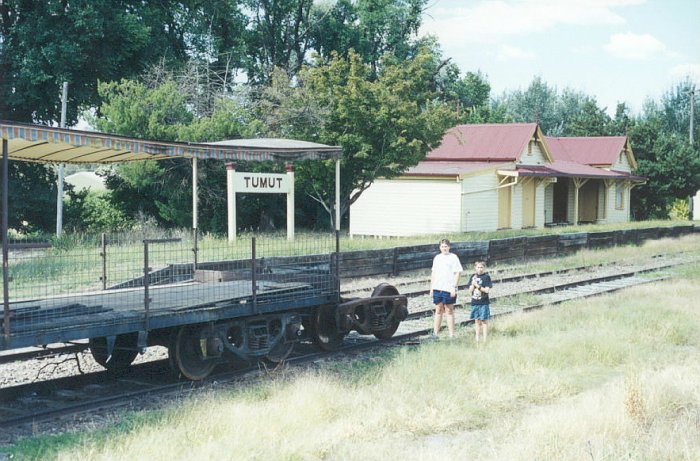 A view looking towards the station building.