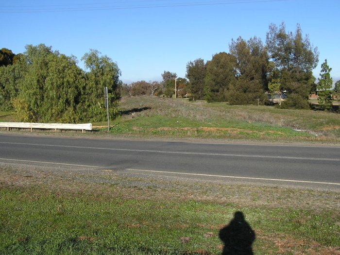 The view looking west across William St - no sign of the level crossing and no rails on the old formation.