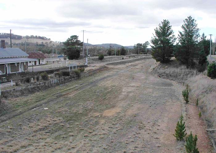 
The view looking down over the location of the one-time down yard.
