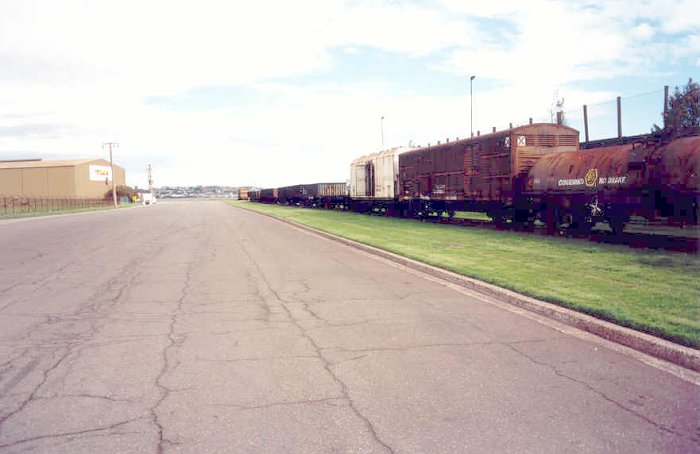 The view looking towards the end of the line along Rotten Row, used to store derelict wagons.