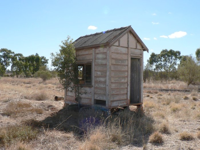 The remains of the weighbridge hut, atthe the southern end of the location.