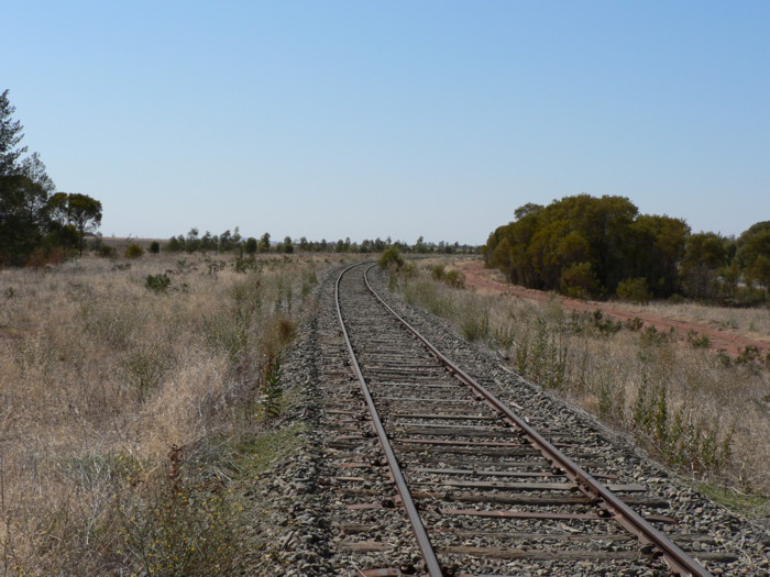 The view looking back up the line towards Griffith.