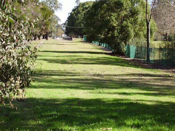 The view from the end of the line back towards the station.