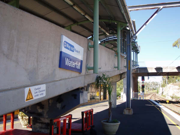 The view looking south along platform 1.