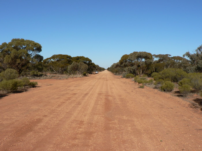 The view looking south through where the line would have crossed the road.