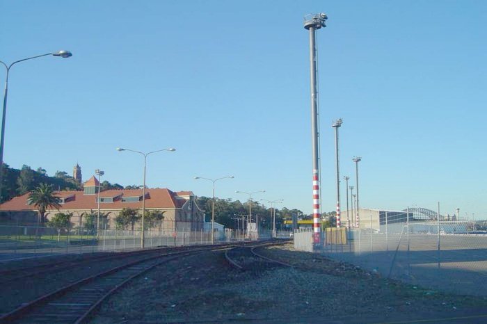 The view looking east along the sidings.