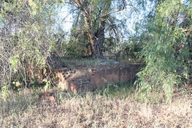 The remains of the base of the water tank.