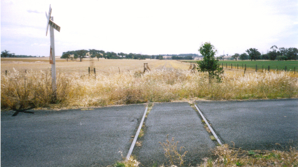 
The level Crossing at Monteagle Rd, 434.020 kms. The view is looking
towards Grenfell.
