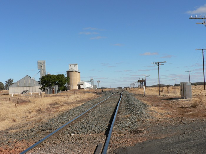 The view looking south towards the yard.