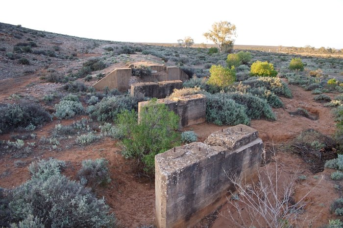 The supports for a large culvert very near where the original platform would have been.