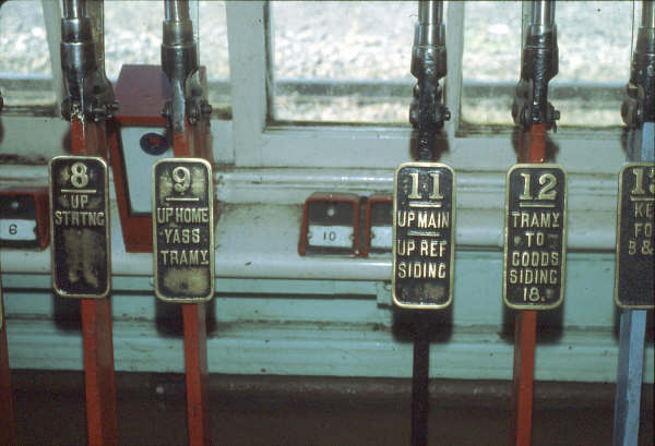 The levers show how the line to Yass Town was called a Tramway (no's 9 & 12).